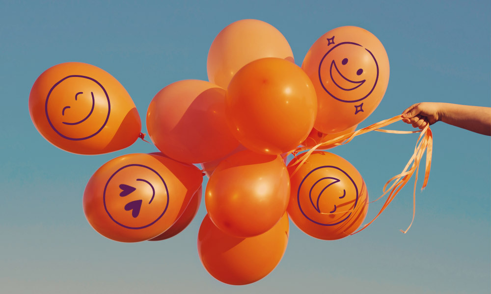 Luftballons mit Smileys