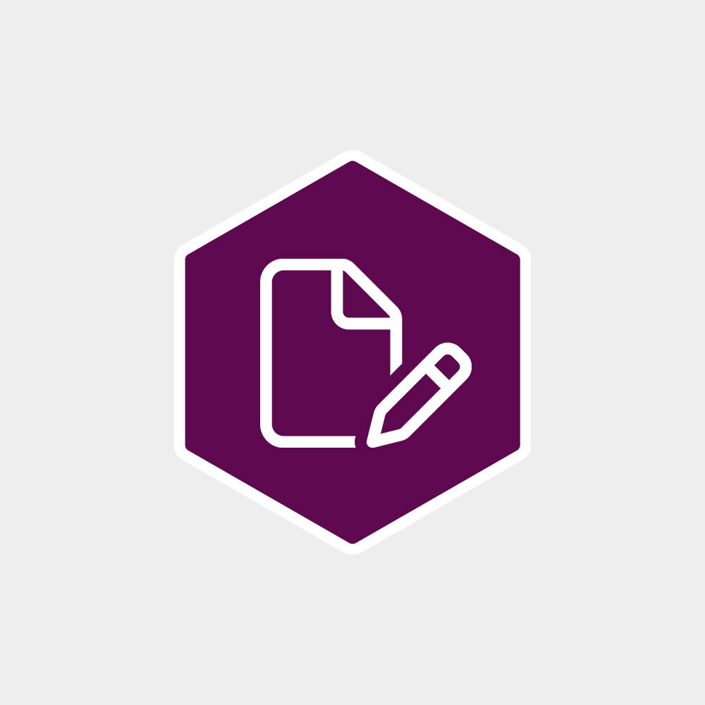 Icon Stift und Dokument